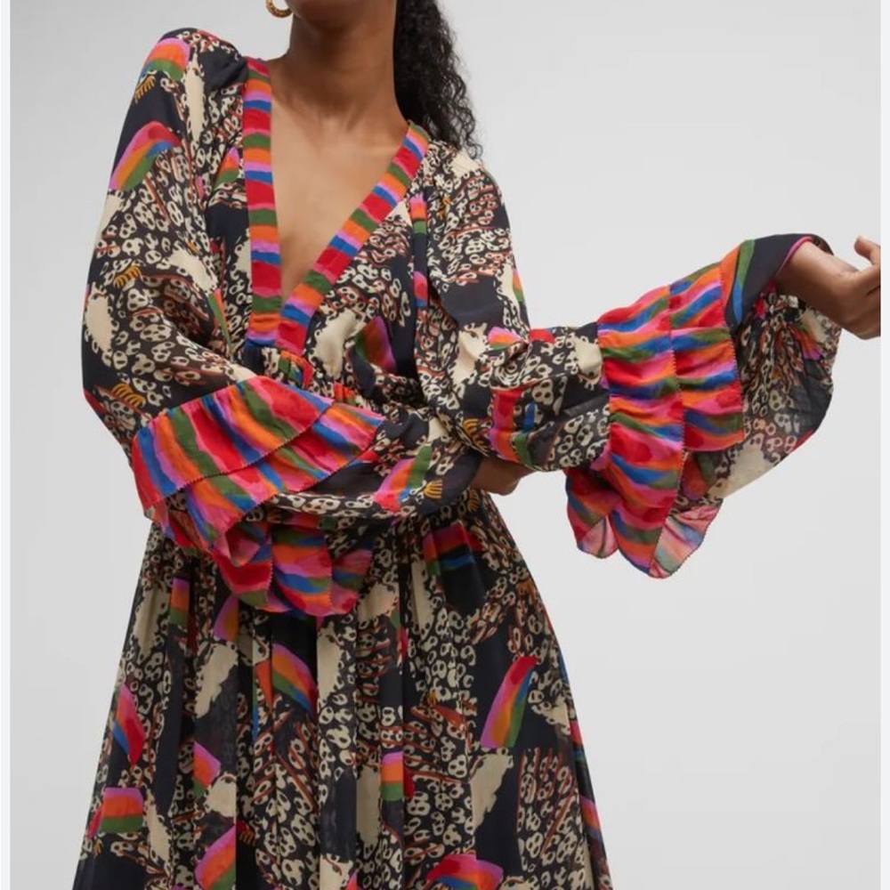 Farm Rio Toucan Leopard Maxi Dress (M)